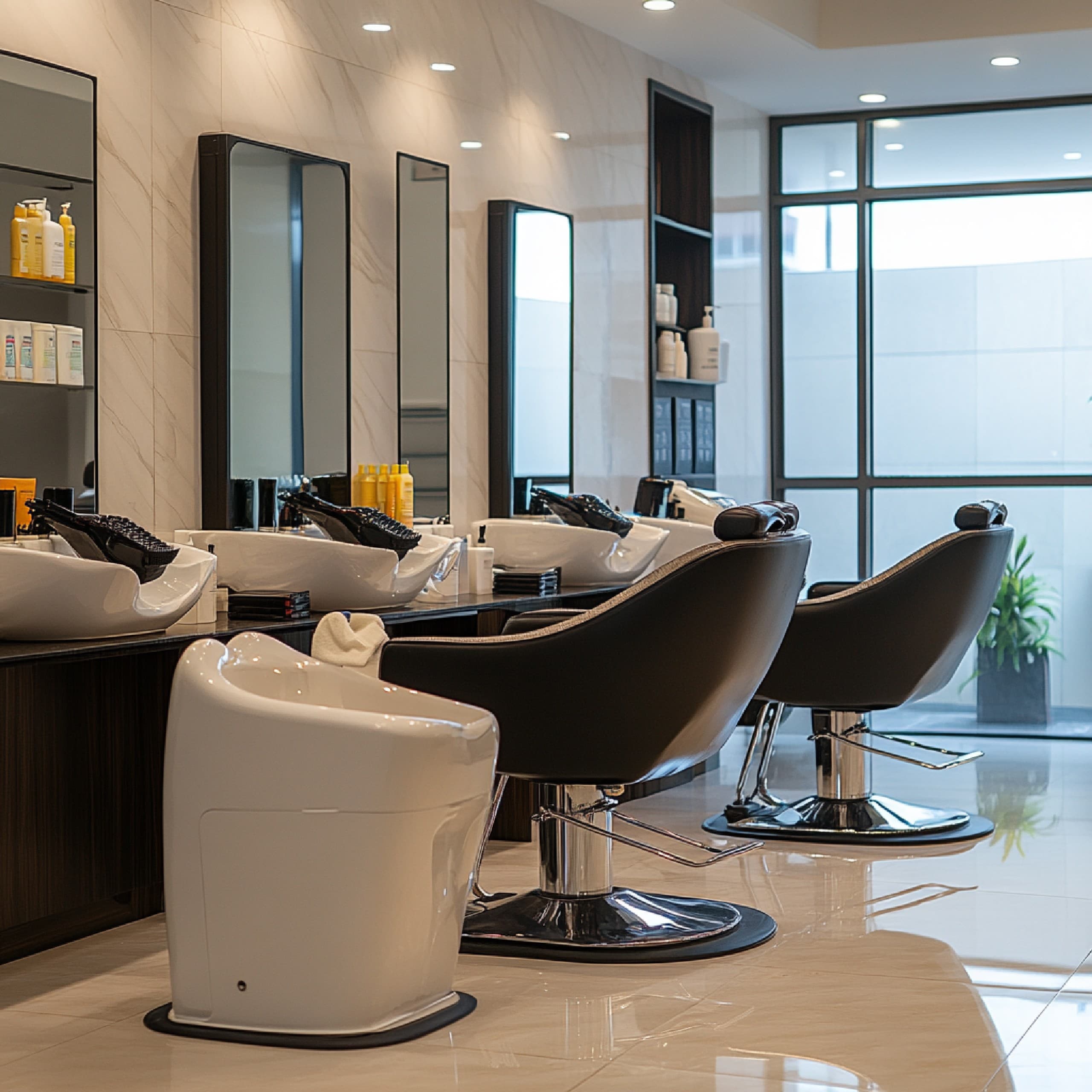 Modern salon interior