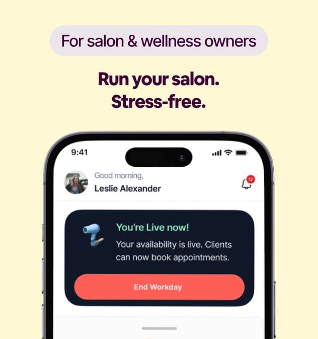 Bukmin salon owner app screenshot